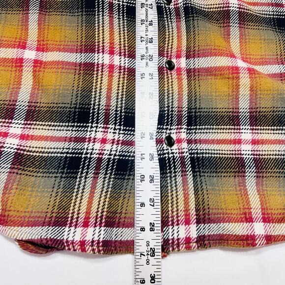 Orvis Tan Plaid Heavyweight Flannel Men Medium Long Sleeve Button Down Shirt New - Picture 11 of 12